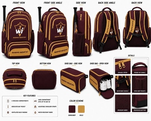 Mochila Deportiva de Nailon WARPRO INDUSTRY de 30-40L con Diseño de Logotipo y Múltiples Bolsillos - Product Image 5