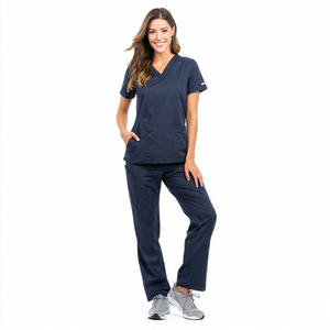 Tenues d'infirmières, uniformes d'hôpital, ensemble de blouses en spandex et coton 100%, deux pièces - Product Image 4