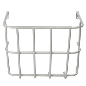 Estante de heno de acero resistente para ganado 22,8 \ "alimentador de caballos montado en la pared de largo gran capacidad plata Interior Exterior múltiple - Product Image 1