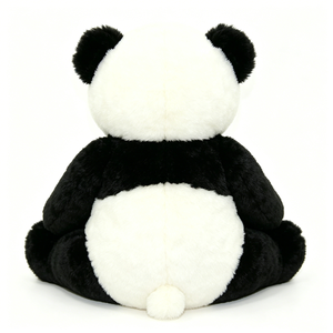 Peluche de panda realista, peluche de panda suave, peluche de panda blanco y negro, peluche de panda sentado - Product Image 3