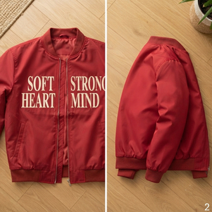 เสื้อแจ็คเก็ตบอมเบอร์ผู้ชายคุณภาพสูง กันลม เป็นมิตรกับสิ่งแวดล้อม พร้อมซิป คอเสื้อแบบคอกลม ผ้าไนลอน เหมาะสำหรับฤดูหนาว - Product Image 3