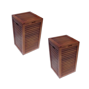 สินค้ามาใหม่ ตะกร้าผ้าอเนกประสงค์ไม้ ดีไซน์มินิมอล คุณภาพดีเยี่ยม ทนทาน เป็นมิตรกับสิ่งแวดล้อม กล่องอุปกรณ์ในห้องน้ำ - Product Image 4