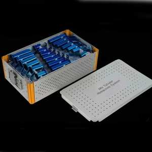 Système de rétracteurs tubulaires Mis, rétracteurs en titane plasma, ensemble d'instruments pour chirurgie de la colonne vertébrale à intervention minimale invasive avec boîte de stérilisation - Product Image 2