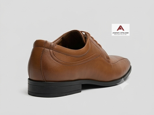 Chaussures habillées Oxford Richelieu marron en cuir synthétique pour hommes, à lacets, souples, élégantes, pour affaires, mariage, bureau - Product Image 2