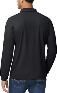 Camisas Tácticas de Piqué 100% Poliéster para Hombre, Camisas Tácticas de Manga Larga de Secado Rápido, 3 Botones, Sólidas, Antiarrugas - Product Image 3