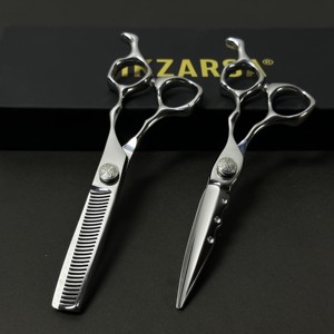440c Professional Salon Right <b>Handed</b> Barber <b>Scissors</b> Stainless Steel Sharp Personalized Logo Printing High Quality Low Price - Product Image 2