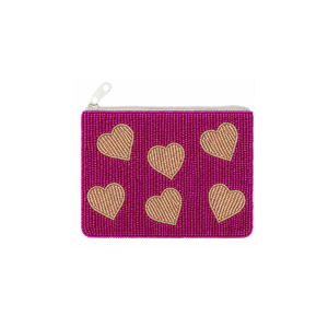 Handmade Custom Heart Pattern Beaded Coin Purse Handcrafted Storage <b>Wallet</b> Personalized Beaded Coin Purse Wholesale Available - Product Image 1