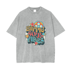 เสื้อยืดฮิปฮอปเปล่าคุณภาพสูงสำหรับทุกเพศ ขายส่งจากโรงงาน ผู้ผลิตเสื้อยืดโอเวอร์ไซส์ ผ้าฝ้าย 100% ล้างสีแบบแอซิดวอช เสื้อยืดวินเทจสั่งทำได้ - Product Image 1