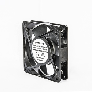 Ventilateur de refroidissement DC 120 mm 12 V en plastique noir à flux axial avec roulement à manchon pour montage mural - Product Image 3