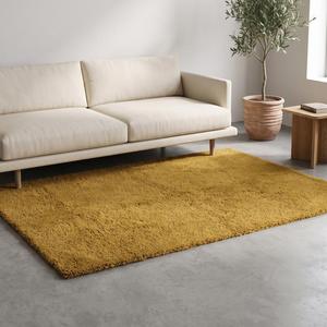 Alfombra de Lana Premium Color Amarillo Mostaza, Tejida a Mano, Textura Suave, para Sala de Estar, Dormitorio, Decoración del Hogar - Product Image 3