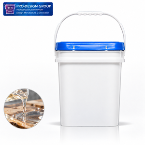 15L Heavy Duty Square <b>Plastic</b> Pail <b>with</b> <b>Lid</b> for Epoxy Resin Chemical Packaging Container - Product Image 1