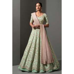 ชุดราตรีออกแบบหรูหรา lehenga choli กับด้ายและทำงาน dori สำหรับงานปาร์ตี้ - Product Image 5