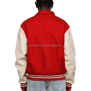 Vestes d'université vierges de haute qualité Vente en gros OEM Veste de baseball personnalisée pour hommes Veste d'université pour hommes - Product Image 4