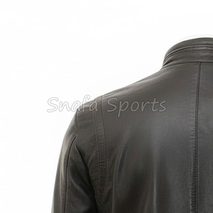 Meilleur prix Veste imperméable coupe-vent en cuir véritable de qualité supérieure pour homme Teinte unie pour l'hiver Disponible en toutes tailles Vente en ligne disponible - Product Image 6