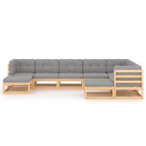 Conjunto Modular Grande para Jardín, Madera de Pino Sólida Natural, Muebles Resistentes para Exteriores - Product Image 3