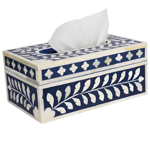 Boîte à mouchoirs en os incrusté, artisanale, de luxe, écologique, multi-usages pour bureau et chambres d'hôtel - Product Image 3