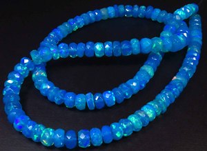 <b>Blue</b> <b>Opal</b> Welo Fire Gemstone Beads 5.5-7mm Natural <b>Blue</b> Welo Ethiopian Full Flash <b>Opal</b> 16" Strand Rondelle Color Play <b>Opal</b> Jewel - Product Image 4