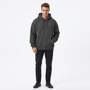 Sudadera con Capucha para Hombre, de Forro Polar, Poliéster/Algodón, 300g, Forro Sólido, Corte Holgado, para Invierno - Product Image 2