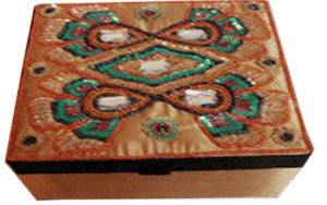 Decorative Eco-Friendly Embroidered Cotton Gift Jewelry Box with Flower Theme for Christmas Decoration - Product Image 3