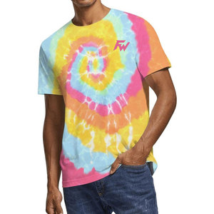 Camiseta Tie Dye para Hombre, Camiseta Casual Extra Grande con Estampado Colorido, Manga Corta, Ropa Urbana de Verano, Venta al Por Mayor - Product Image 4