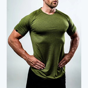 Camiseta Deportiva para Hombre, Corte Regular, Transpirable, Ligera, Sin Costuras, Cuello Redondo, Elástica, 95% Algodón, para Gimnasio y Fitness - Product Image 4
