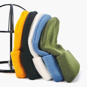 Wholesale Solid Color Beanies for Men and Women Warm Casual Autumn/Winter Hats Knitted <b>Bonnet</b> Blank for Sports - Product Image 1