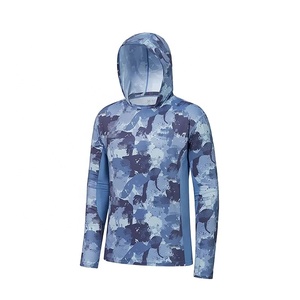 Chemise de pêche à manches longues à capuche camouflage vert, UPF 50, séchage rapide, polyester, impression par sublimation, pour homme adulte - Product Image 5