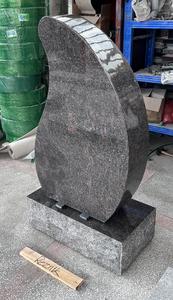カスタマイズされたアメリカンデザインヒマラヤブルー花崗岩渇望蝶花墓石葬儀記念碑墓石 - Product Image 5