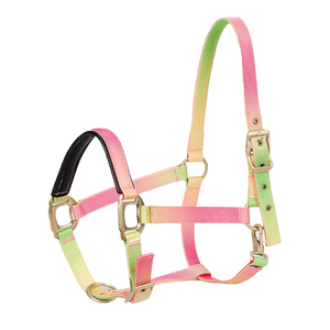 Fournisseur OEM de produits équestres, collier de tête de cheval personnalisé avec logo, laisse en nylon réglable et durable, harnais pour cheval - Product Image 1