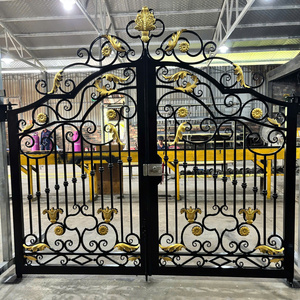 Custom Steel Home Front Gate Design Outdoor – Wrought Iron Compound Wall Gate for <b>Secure</b>, Modern and Elegant Entry Solutions - Product Image 4