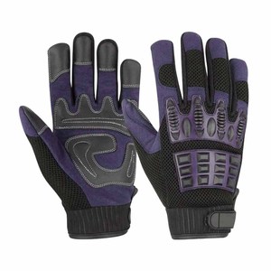 Gants de mécanicien en cuir synthétique avec paume numérique en PU, dos en maille laminée, manchette en néoprène, résistance à la chaleur, antidérapants, logo personnalisé - Product Image 5