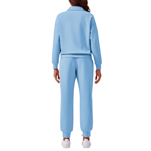 Sudadera corta con media cremallera para mujer, jersey de manga larga, top informal de forro polar suave para mayor comodidad, ropa exterior, precio al por mayor - Product Image 2