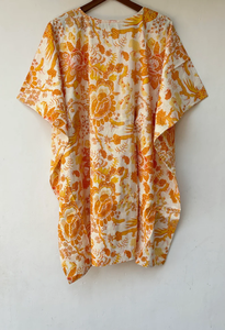 Nouveau Kaftan Indien Évasé à Col en V et Cordon de Serrage, Imprimé Animal, en Coton Doux, Longueur Intégrale, avec Dentelle, pour Plage et Demoiselle d'honneur, pour Femme - Product Image 4