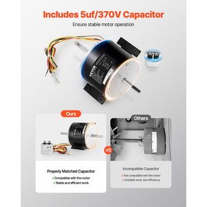 Motore Ventilatore AC RV Compatibile Genteq F48AF70A61 Dometic Brisk Air II 3315332.005 Ricambio per Sistema Dometic Brisk Air II - Product Image 5