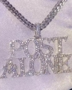 Custom Name Latter Pendant VVS Moissanite Iced Out Pendant 925 Silver Pendant Pass Diamond <b>Tester</b> Initial Charms Pendant For Men - Product Image 1