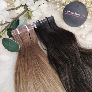 100% Virgin <b>Tape</b> Extensions <b>Machine</b> Double Weft Full Cuticle Super Double Drawn Wave Curl Export Supplier - Product Image 1
