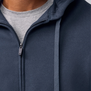 Custom Men's Full <b>Zip</b> <b>Hooded</b> Sweatshirt Cotton Blend Fleece Custom Logo Casual Hoodie OEM ODM Clothing Manufacturer - Product Image 5