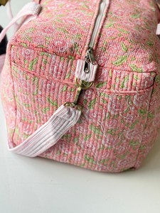 Bolsa de Viaje de Lona Acolchada de Algodón Vintage, Bolsa de Viaje Grande de Lujo para Fin de Semana, para Hombres y Mujeres, para Vacaciones, Pernoctaciones, Personalizada - Product Image 3