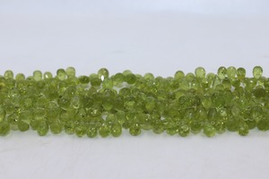 Peridoto verde natural AAA en forma de gota, cuentas de 4-5 mm, 8 pulgadas, piedra preciosa natural para la fabricación de joyas a precio de mayoreo. - Product Image 3