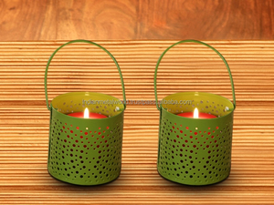 Juego de 3 candelabros modernos Vintage Iron Votives Lantern Candle Jar Metal Forma personalizada Portavelas Votives - Product Image 6