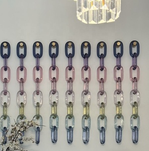 Escultura de Pared de Cadena de Resina, Impermeable, Hecha a Mano, Irregular, Multicolor, Decoración Artística para el Hogar, Manualidades DIY - Product Image 6