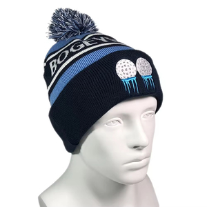 Gorros Personalizados al por Mayor, 100% Acrílicos, con su Propio Logotipo Bordado, Gorro de Punto de Moda, Gorro de Invierno Personalizado con Pompón - Product Image 1