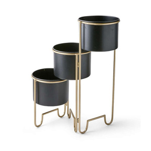 Jardinière en métal de style scandinave moderne avec support en fer, porte-plante minimaliste pour l'aménagement intérieur - Product Image 4