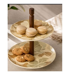 Support à gâteau en métal décoratif classique personnalisable pour boulangerie, présentoir à gâteaux et desserts de qualité alimentaire avec un design élégant de plateau sur piédestal - Product Image 6