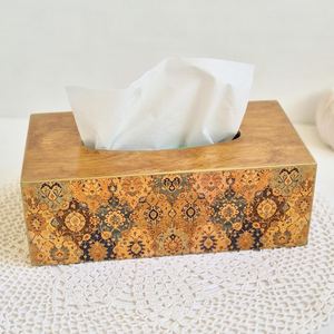 Aura Style - Dispensador de pañuelos de madera clásico y ecológico, organizador elegante para el hogar, artesanía atemporal, soporte de lujo para pañuelos, decoración premium para mesa - Product Image 2
