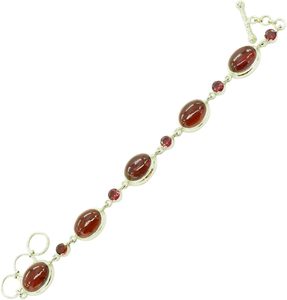 Wholesale New Arrival Top Amazing Quality <b>Red</b> Garnet Gemstone 925 Solid Sterling Silver <b>Bracelet</b> Handmade Fine Jewelry For Women - Product Image 3