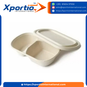 Bol carré en bagasse de canne à sucre 750 ml avec couvercle, écologique, jetable, 100 % biodégradable, compatible micro-ondes - Product Image 2
