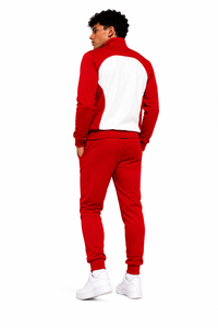 Custom Sports <b>Tracksuit</b> for Men Red <b>White</b> Team Training Jacket Wholesale Manufacturer - Product Image 2