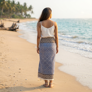 Wholesale Floral Hand Block Printed Sarong <b>Shawl</b> Print Beach Pareo Lightweight Cotton Boho Travel <b>Wrap</b> Eco-Friendly Boho Sarong - Product Image 4