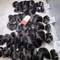 Extensions de cheveux humains vietnamiens 100 % naturels de haute qualité, non traités, vierges Remy, noirs naturels, tissage double machine
